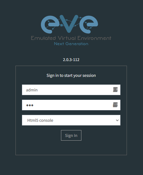 EVE Login Console